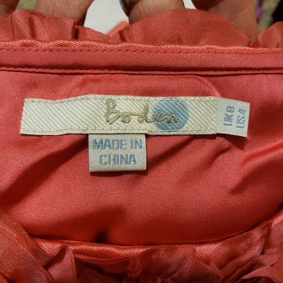 Boden Midi Dress in Elegant Pink with Floral Neckline - Picture 8 of 11